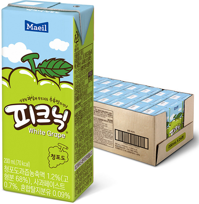 Picnic 青葡萄, 200ml, 24個