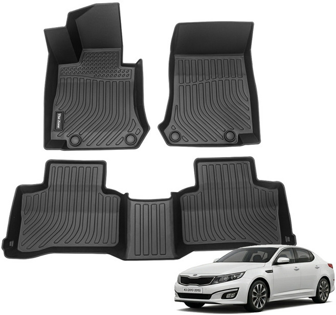 더존 입체포집 TPE 카매트 풀세트, 기아 K5 2012년~2015년, 올블랙