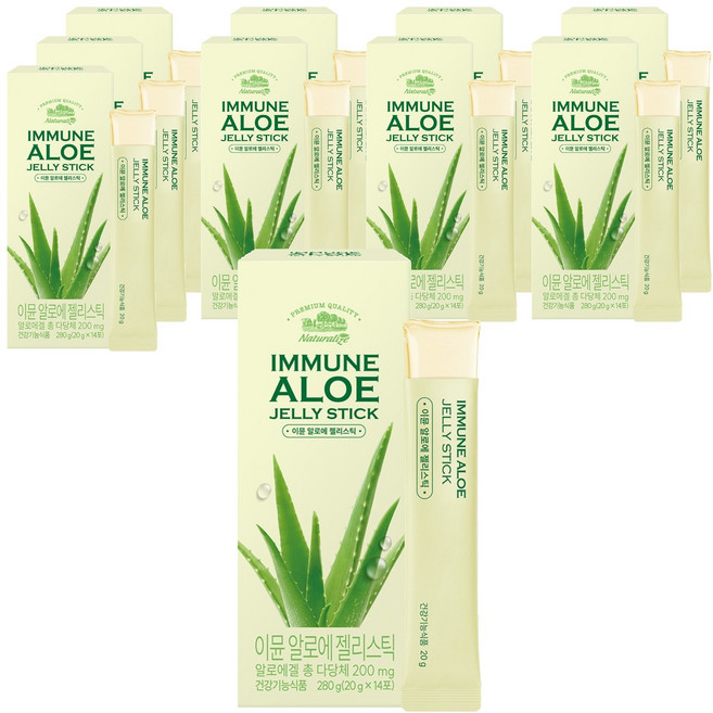 네추럴라이즈 이뮨 알로에 젤리스틱, 280g, 10개
