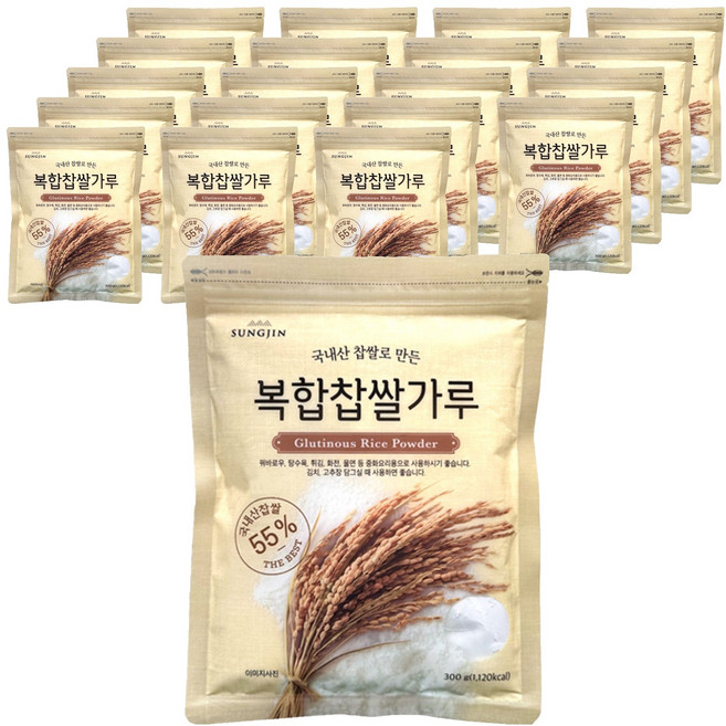 SUNGJIN FOOD 複合糯米粉, 300g, 20個