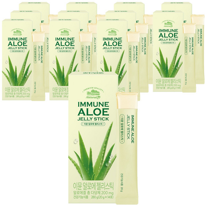 네추럴라이즈 이뮨 알로에 젤리스틱, 280g, 12개