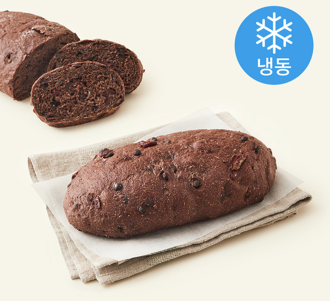 브로드카세 발효종 초코 크랜베리 통밀 깜바뉴, 370g, 1개입, 1개