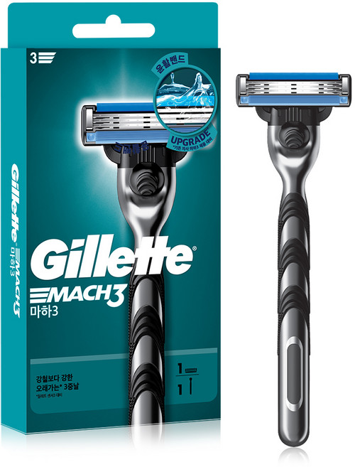 질레트 정품 마하3 매뉴얼 면도기, 1개입, 1개