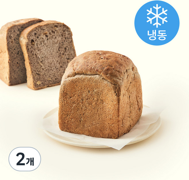 브로드카세 쌀 발효종 흑임자 식빵, 220g, 2개
