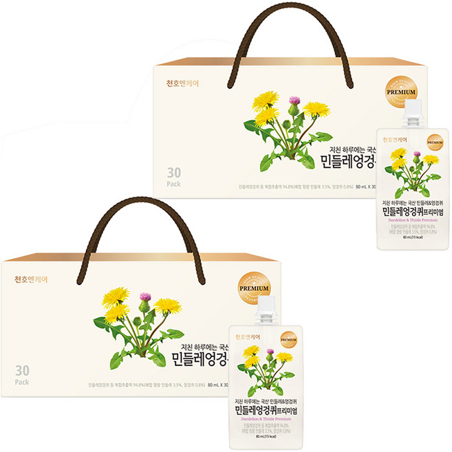 천호엔케어 민들레엉겅퀴 프리미엄 건강즙, 60개, 80ml