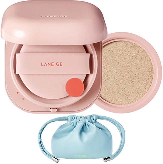 라네즈 네오 글로우 쿠션 파운데이션 본품 15g + 리필 15g + 뮤이쿠션 복조리 파우치, 23N1 샌드(쿠션, 리필), 단일색상(파우치), 1개