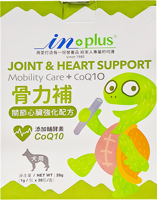 in plus 贏 骨力補 關節心臟強化配方 1g x 28包, 1盒