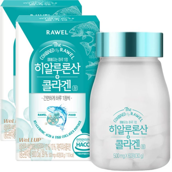 로엘 히알루론산 콜라겐정, 60정, 2개 - 쿠팡