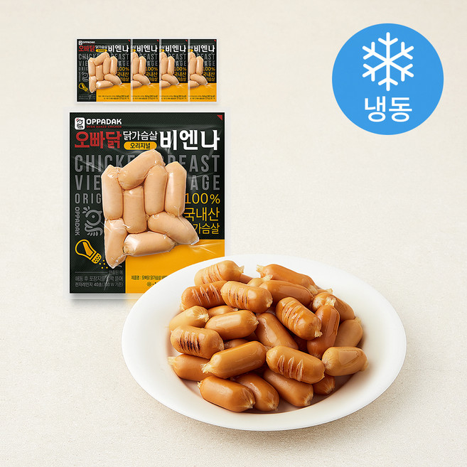 오빠닭 닭가슴살 비엔나 오리지널 (냉동), 64g, 5개