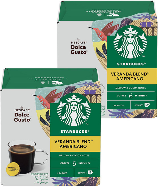 STARBUCKS 星巴克 閑庭美式膠囊咖啡, 8.5g, 12個裝, 2組