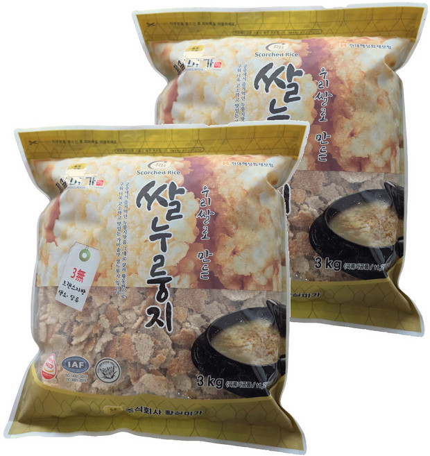 황실미가 국내산 누룽지, 3kg, 2개