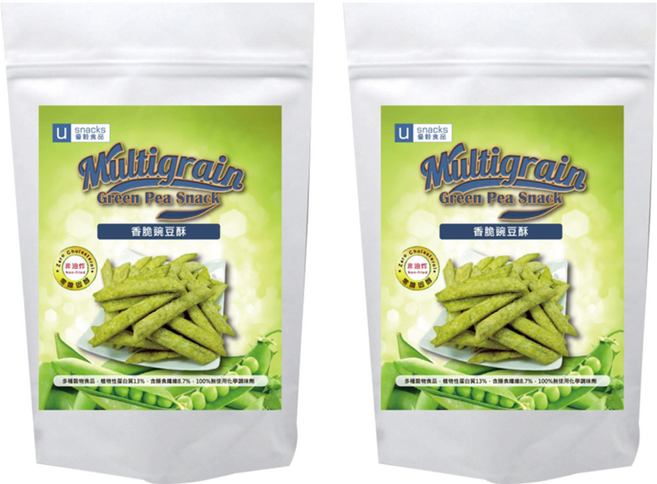 優穀美身 香脆豌豆酥, 100g, 2包