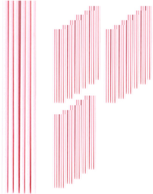 제로캔들 고압축 섬유 디퓨저 리드 스틱, 라이트핑크, 100개, 1개입