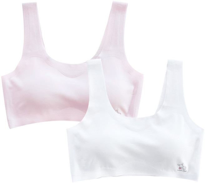 주니데이 주니어 학생 심리스 브라 2종세트