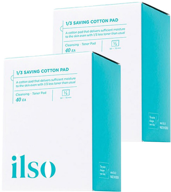 ilso 1/3 小資化妝棉, 40入, 2組