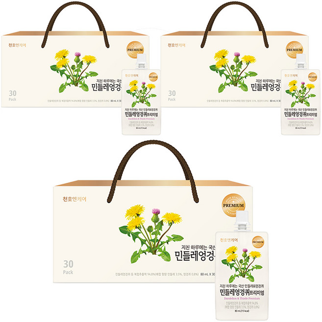 천호엔케어 민들레엉겅퀴 프리미엄 건강즙, 90개, 80ml