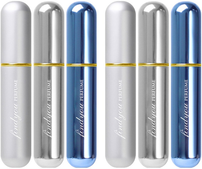 파인듀 향수 공병 8ml x 3종 세트, 매트실버, 샤인실버, 샤인블루, 2개