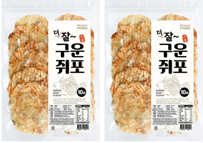 더 잘 구운 쥐포 10p, 220g, 2개