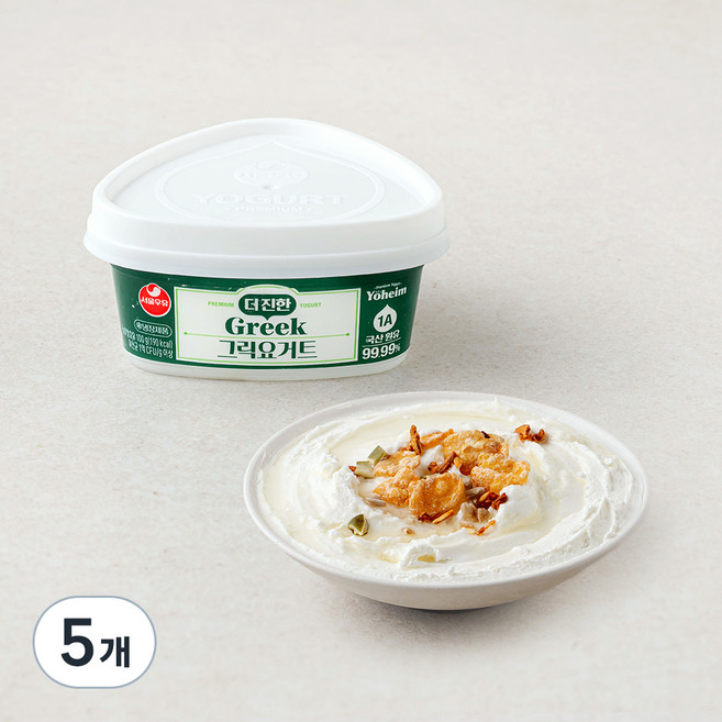 서울우유 더진한 그릭요거트, 100g, 5개