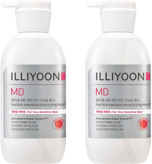 일리윤 MD 레드이치 고보습 바디워시, 470g, 2개