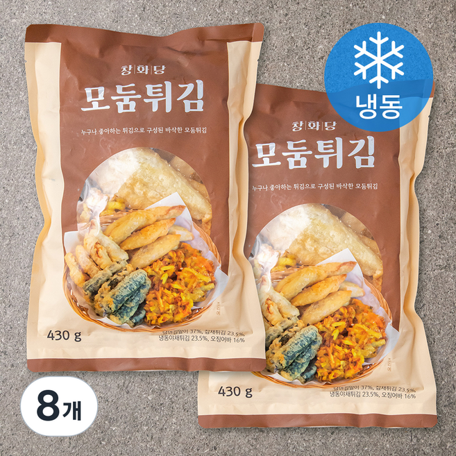 창화당 모둠튀김 (냉동), 430g, 8개