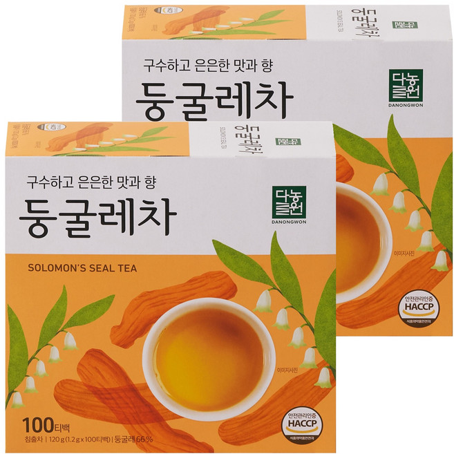 다농원 둥굴레차 티백, 1.2g, 100개입, 2개