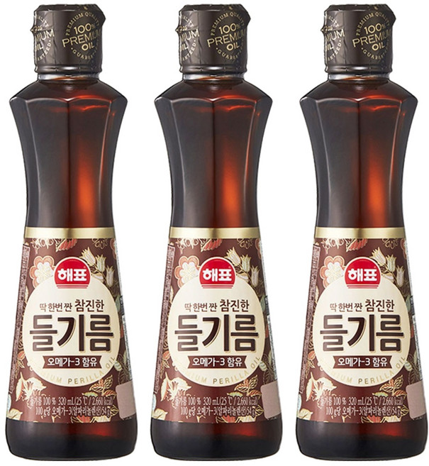Haepyo 紫蘇油, 320ml, 3瓶