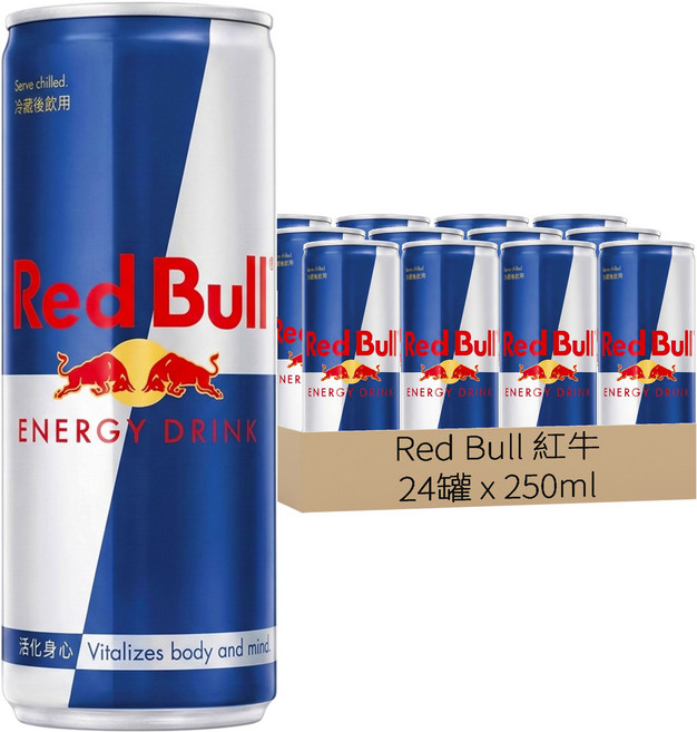 Red Bull 紅牛 能量飲料, 24罐, 250ml