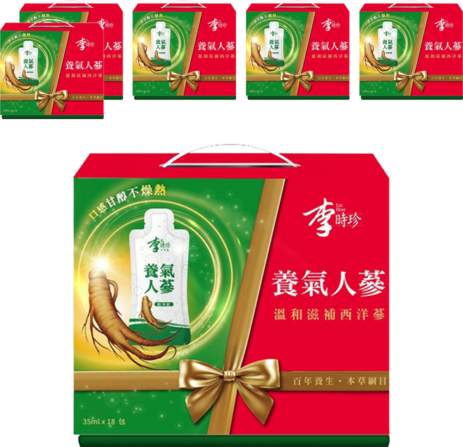 李時珍 養氣人蔘精華飲, 35ml, 6盒, 18入