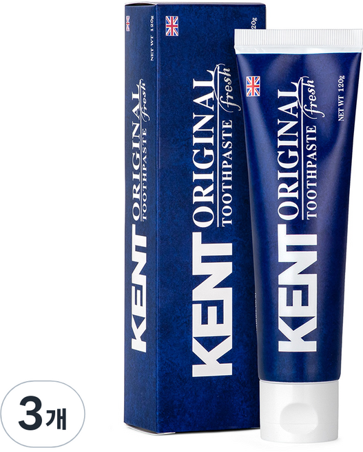 켄트 오리지널 프레쉬 치약, 120g, 3개