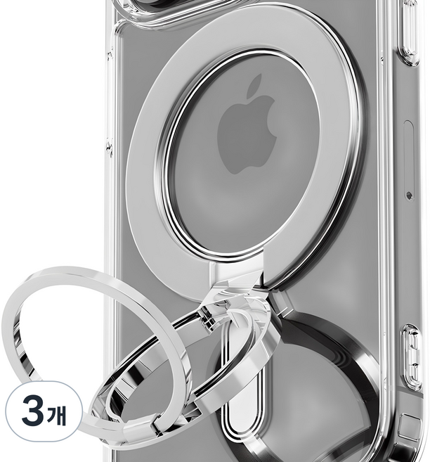 누아트 맥세이프 마그네틱 핑거링 그립 스마트톡, 실버, 3개