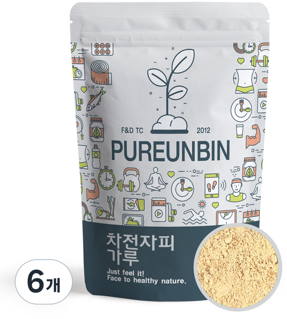 푸른빈 차전자피 가루, 500g, 6개