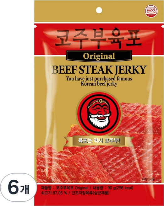 코주부 Original 육포, 90g, 6개