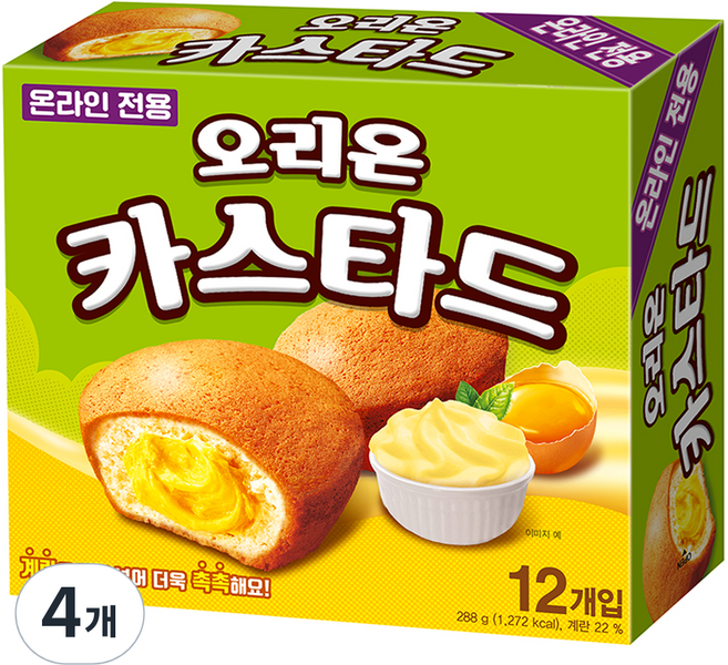오리온 카스타드 12p, 288g, 4개