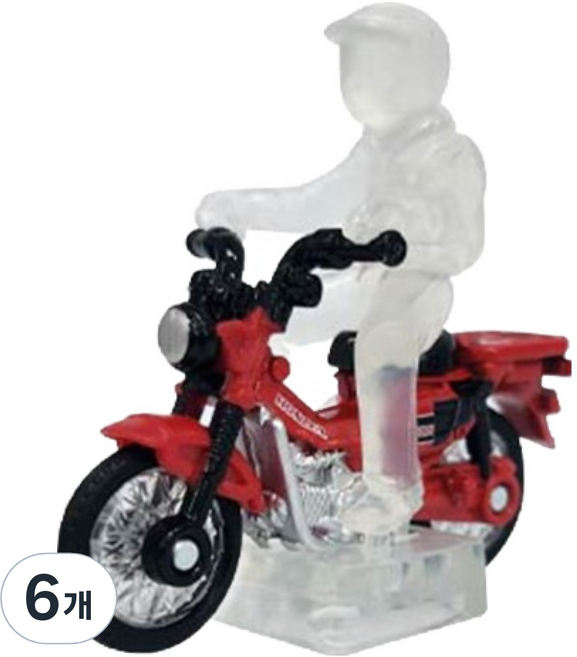 토미카 106 혼다 CT125 헌터 커브 피규어, 6개, 혼합색상