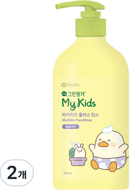 GREEN FINGER 綠手指 My Kids Plus 兒童潤髮乳, 2個, 500ml