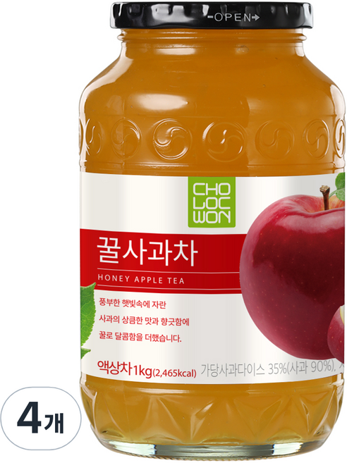 초록원 꿀사과차, 1kg, 4개, 1개입
