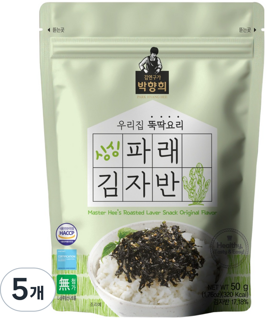 박향희김 파래 김자반, 50g, 5개