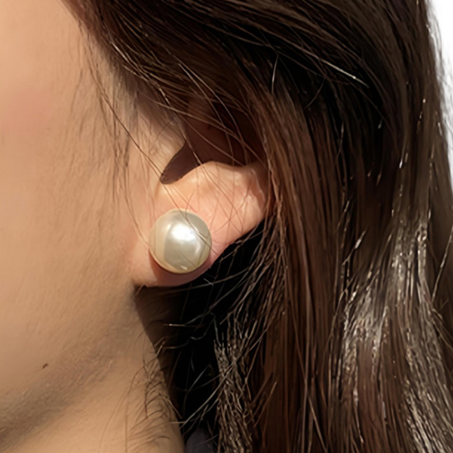 ellajour 女士大珍珠耳環 12mm