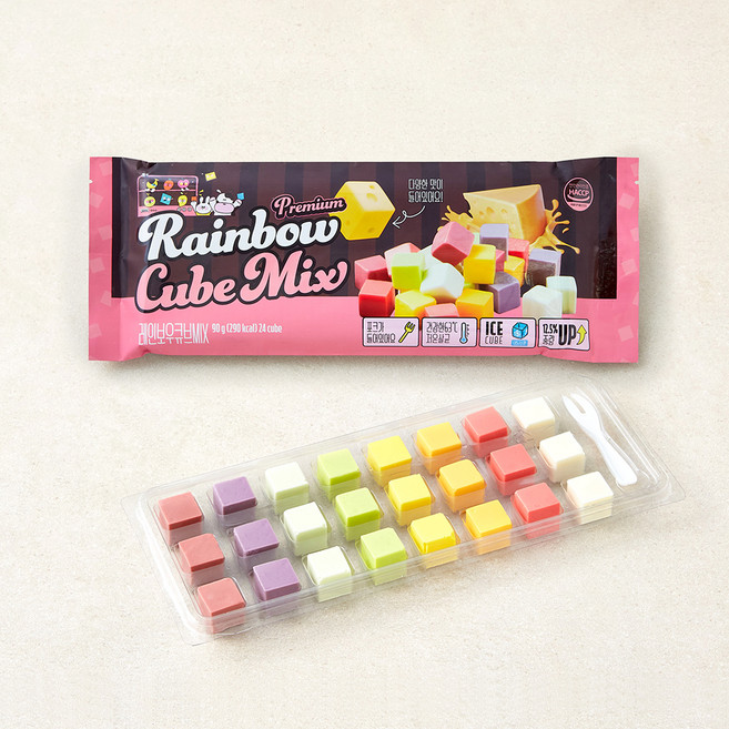 단미푸드 레인보우큐브 MIX, 1개, 90g