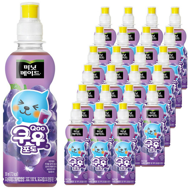 미닛메이드 쿠우 포도, 300ml, 24개