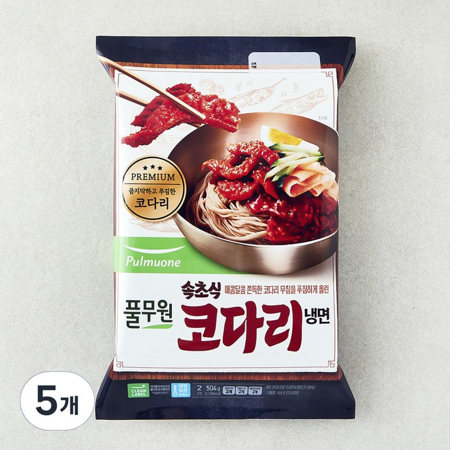 풀무원 속초식 코다리 냉면, 504g, 5개