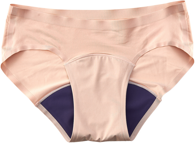 GoMoond 月亮褲 無痕日用中腰吸血內褲, 蜜桃膚