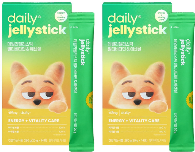 Daily 動物方城市 果凍維他命Essential, 280g, 2個