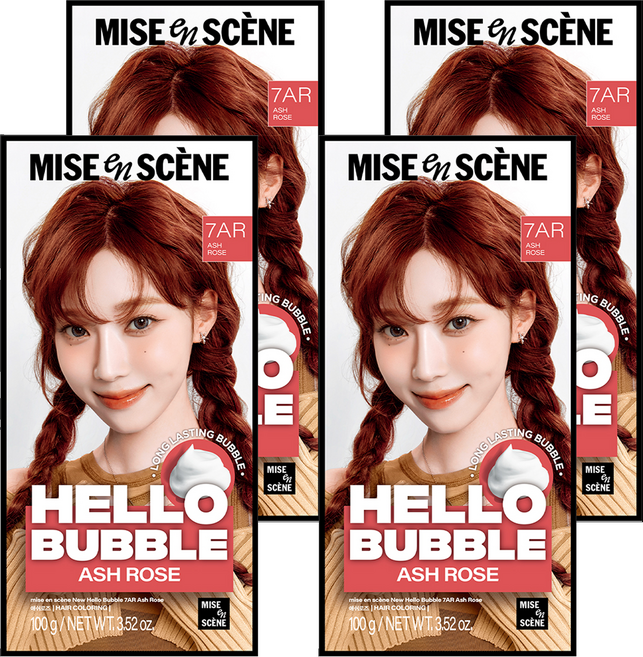 mise en scene 魅尚萱 Hello Bubble 染髮劑, 7AR灰玫瑰, 4個