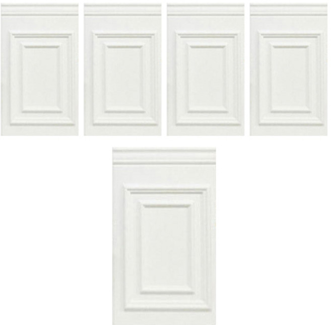 퍼니월 웨인스코팅 벽타일 A타입, 화이트, 5개