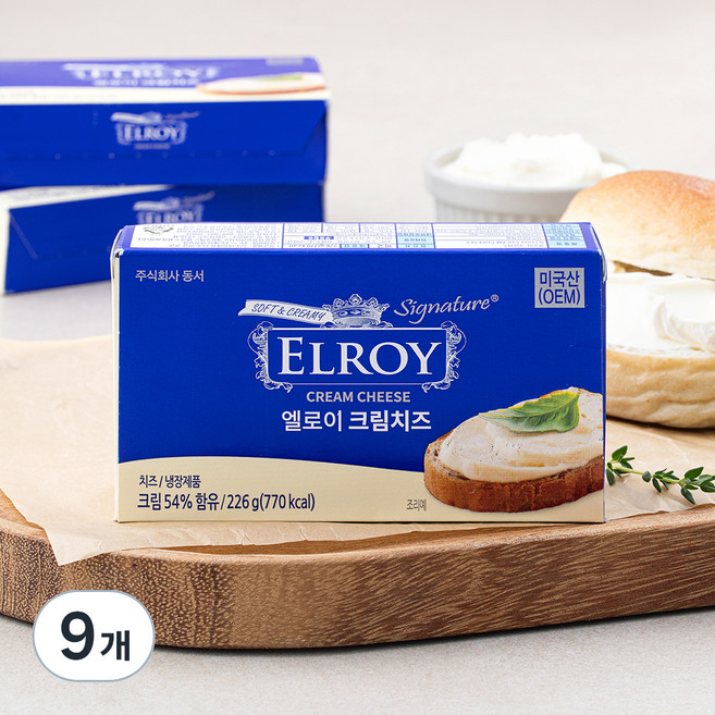 엘로이 크림치즈, 226g, 1개입, 9개