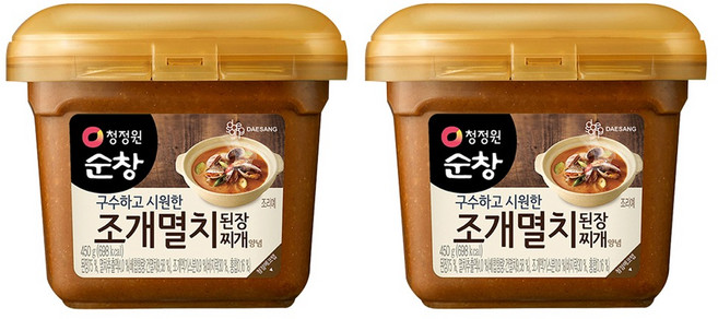 청정원순창 조개멸치 된장 찌개양념, 450g, 2개