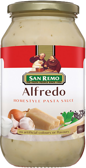 SAN REMO 頂級麵醬 義式白醬, 480g, 1罐