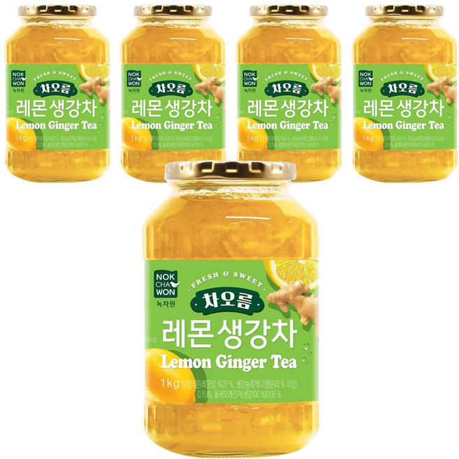 녹차원 차오름 레몬생강차, 1kg, 1개입, 5개